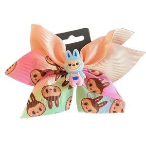 4/$15 Bundle Monster Girls Hair Bow 2 Tone Peach Ribbon